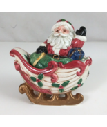 Vintage 1993 Fitz and Floyd Christmas Santa Sleigh Salt &amp; Pepper Shakers - $20.29 CAD