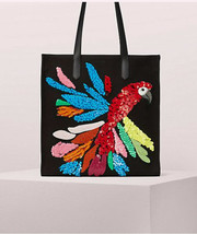 Kate Spade Kitt Parrot Embellished Extra Large North South Tote pxrua339 NWT - £200.48 GBP