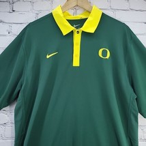 Nike Oregon State Ducks Shirt Polo Mens Sz L/XL Green Yellow Flaw - £15.65 GBP