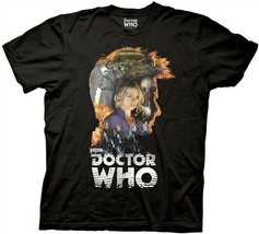 Doctor Who YOAT 10th Doctor Head Silhouette Adult, Black T-Shirt, NEW UNWORN - £13.91 GBP