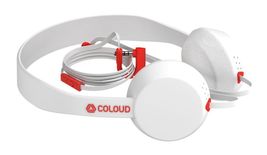 Coloud Knock Blocks White/Red Corded Headphones - $34.94