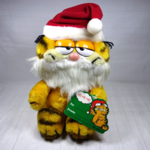 Garfield Claus Dakin Plush 8&quot; With Tag Vintage 1981 Christmas Santa - £23.58 GBP