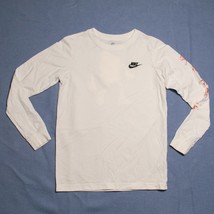 Nike Shoe Box Logo Long Sleeve Tshirt in White Large Youth - $9.69