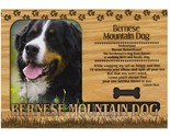 Bernese Mountain Dog Engraved Wood Picture Frame Magnet - $13.99