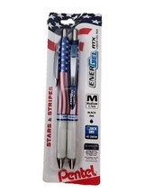 Pentel EnerGel RTX Retract Liq Gel Pen 0.7mm USA Flag Black Ink Office S... - £3.81 GBP