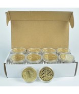 50 Pcs Litecoin Souvenir Collectible Gold Plated Physical Metal Coin - $114.16 CAD