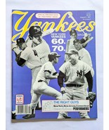 Yankees Magazine Old Timer&#39;s Issue 1987  60s vs 70s Mantle Dimaggio Pins... - $17.32