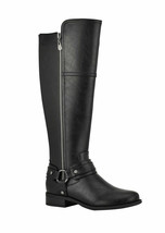 GBG Los Angeles Harlea Knee Boots Black Leather 7 - £50.61 GBP