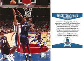 Kwame Brown signed Washington Wizards basketball 8x10 photo Beckett auto... - $79.19