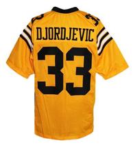 Djordjevic #33 All The Right Moves Movie New Men Football Jersey Yellow Any Size image 5