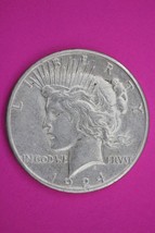 High Grade 1924 S Liberty Peace Silver Dollar San Francisco Mint Nice Luster 208 - $122.69