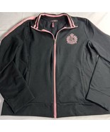 Lauren Ralph Lauren Crested Activewear Jacket Black Pink Large - $19.34