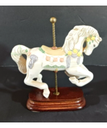 Vintage CAROUSEL HORSE Porcelain Ceramic ADJUSTABLE HEIGHT Yellow 1995 NOS - €13,19 EUR