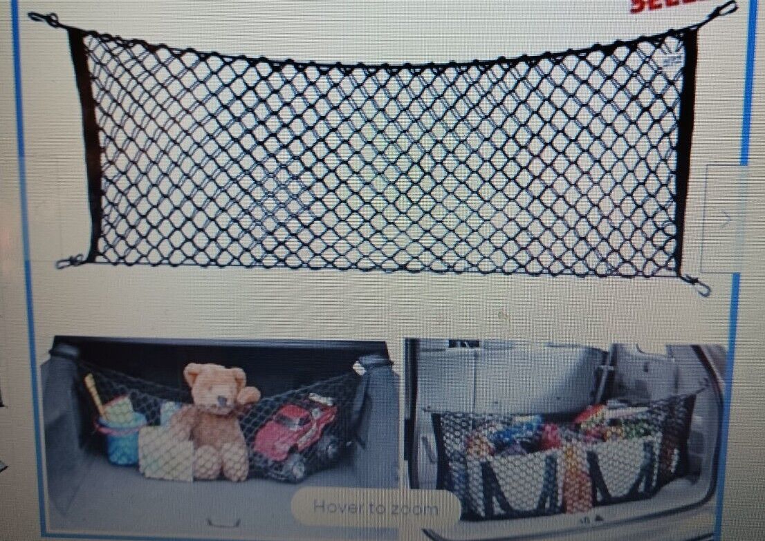 Trunk CARGO NET Car Nylon Elastic Mesh Organizer Truck SUV Universal 4 H... - $11.87