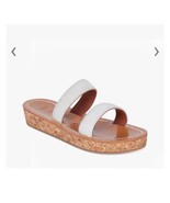 K. JACQUES St Tropez White Pony Cork Platform Slide Sandals Size 37EU US... - £52.83 GBP