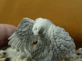 (EAG-41) white Bald Eagle perched shed ANTLER figurine Bali detailed figurine - £71.74 GBP