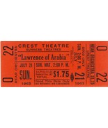 1963 &quot;LAWRENCE OF ARABIA&quot; THEATRE TICKET, Peter O&#39;Toole - £3.53 GBP