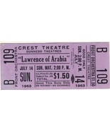 1963 &quot;LAWRENCE OF ARABIA&quot; THEATRE TICKET, Anthony Quinn - £3.53 GBP