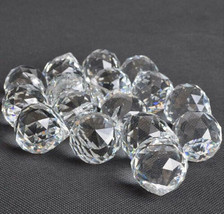 20Pcs 40mm Clear Crystal Ball Prism Lighting Pendant Parts Glass Lamp Ch... - £19.04 GBP