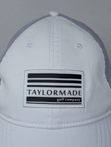 TaylorMade Golf Men&#39;s Baseball Cap Hat Patch White Gray VTG - £9.74 GBP