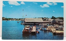 Edgartown Mass Harbor and Waterfront on Martha&#39;s Vineyard Island Postcard D17 - £4.70 GBP