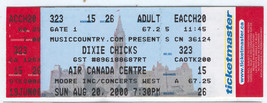 DIXIE CHICKS 2000 FULL TICKET THE FLY TOUR ACC COUNTRY ROCK TORONTO CANA... - £5.44 GBP