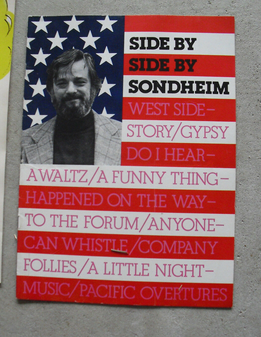 Vintage 1970s Illustrated Play Booklet - Side by Side Sondheim - $17.82