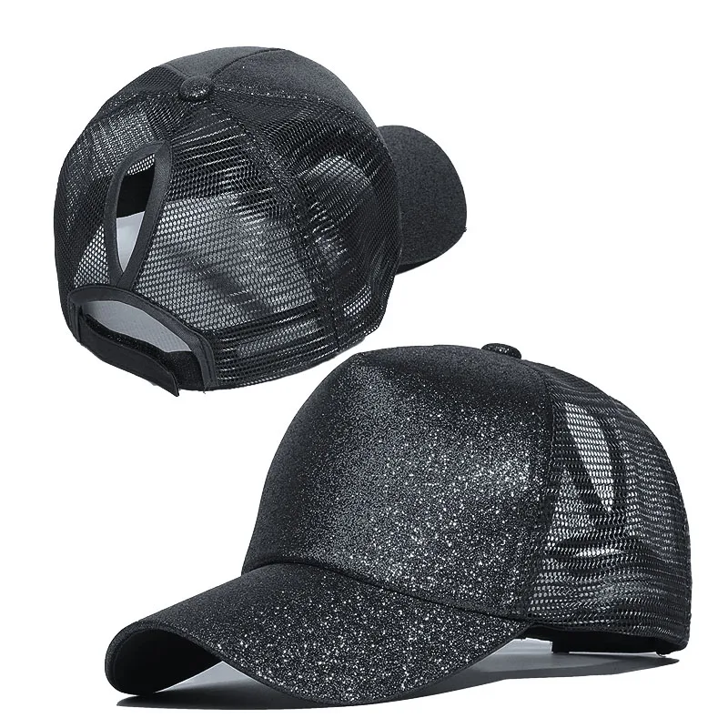 Fashion Baseball Caps Women Girl  Cap Sequins Shiny  Bun Snapback Hat  Caps Gorr - £83.46 GBP