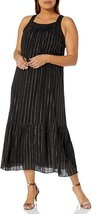 NEW RACHEL Rachel Roy Plus Size Leo Flounce Maxi Dress, Black Combo-MSRP $149.00 - £47.15 GBP