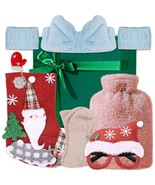 6PC Set 1000ml Hot Water Bottle Bag Warm Relaxing Heat Soft Socks Headba... - $368.01 MXN