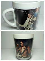 Elvis Presley The King Lives On 1977 Plastic Vintage Collector Thermal Mug - $14.85