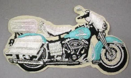 large FULL FIGURE HARLEY figural motorcycle patch - $18.00