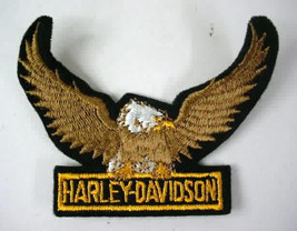 HARLEY DAVIDSON EAGLE with widespread wings vintage Motorcycle jacket or... - $10.50