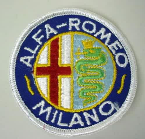 patch.  ALFA ROMEO MILANO.   vintage jacket patch - $9.50