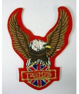 TRIUMPH figural with British Flag  vintage Motorcycle jacket or shirt patch - $12.50