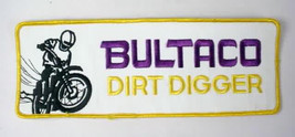 BULTACO DIRT DIGGER large motorcycle vintage jacket or shirt patch - $12.50