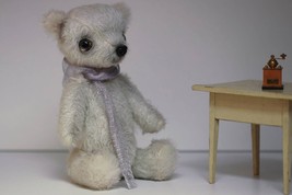 Artistic teddy bear/White plush bear/Polar bear toy/Collectible teddy be... - £138.32 GBP