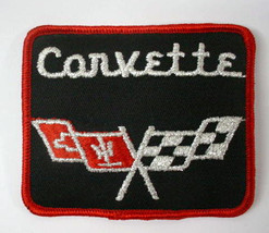 CORVETTE square black logo  vintage jacket or shirt patch - £10.77 GBP