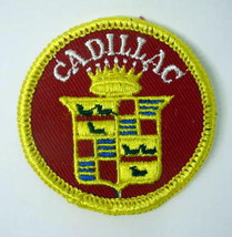 CADILLAC small round logo with name vintage shirt or jacket patch - £7.98 GBP