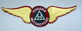 giant back patch. HODAKA Wings.  figural.  .   vintage motorcycle jacket... - $23.50