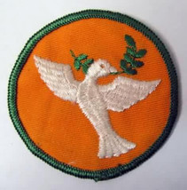 vintage PEACE DOVE with olive branch.   cloth jacket or shirt patch - £6.29 GBP