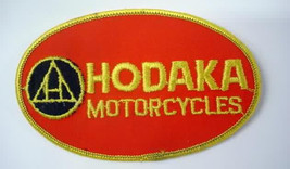 patch.  HODAKA MOTORCYCLES.  oval.  vintage motorcycle jacket patch - $12.50