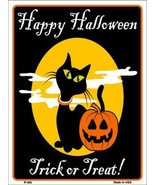 Happy Halloween Black Cat Metal Novelty Parking Sign - $29.81 CAD