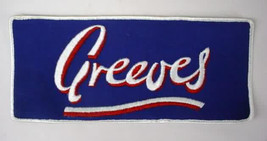 GREEVES motorcycle LARGE vintage jacket or shirt patch - $12.50