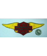 HARLEY DAVIDSON Yellow figural Wings vintage Motorcycle jacket or shirt patch - $13.50