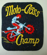 MOTO-CROSS CHAMP vintage motorcycle jacket or shirt patch - £7.86 GBP