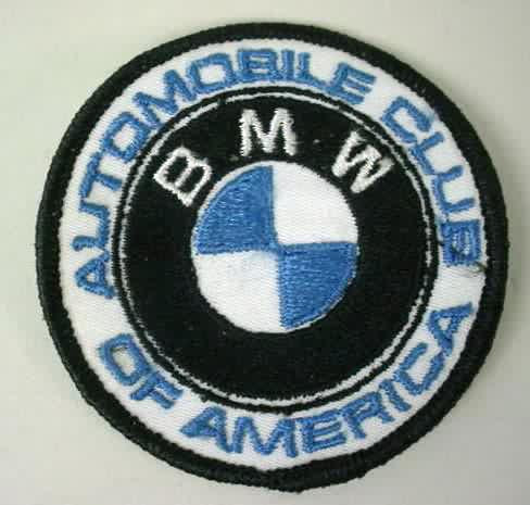 BMW AUTOMOBILE CLUB of America vintage car jacket or shirt patch