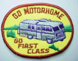 Go MOTORHOME - Go FIRST CLASS vintage jacket patch - £7.99 GBP