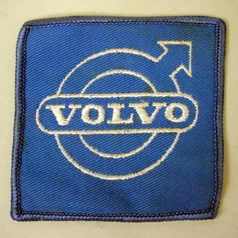 Primary image for VOLVO square LOGO  vintage jacket patch.  mint