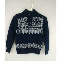 Girls Cherokee Sweater Blue With White Designs Size Medium 8/10 - £7.62 GBP